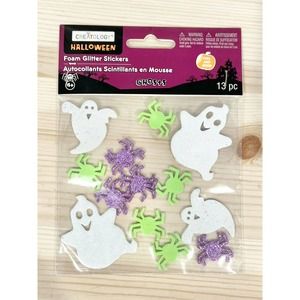 Halloween Glitter Foam Stickers Creatology 13 Piece Ghost Spiders